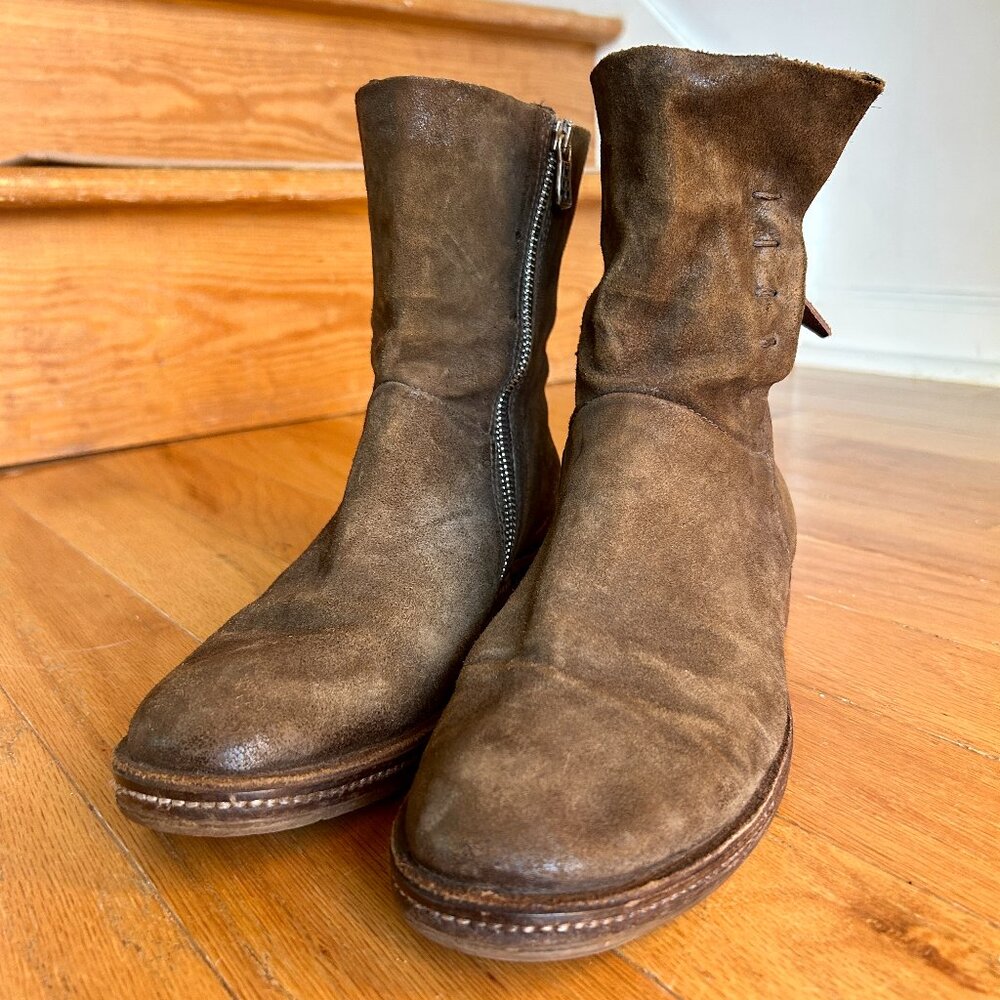 A.S.98 Suede Moto Boots